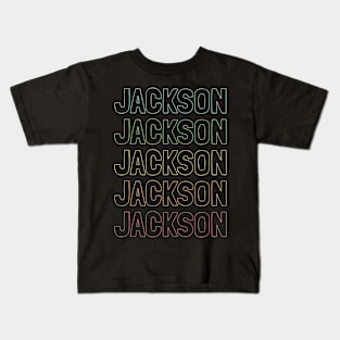 Jackson Name Pattern Kids T-Shirt